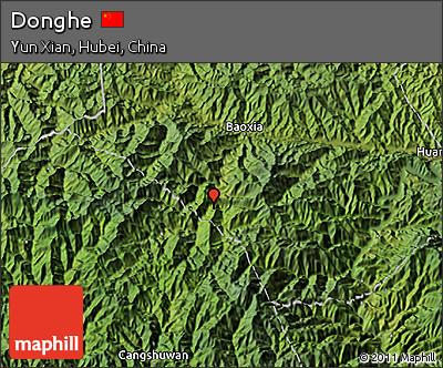Satellite 3D Map of Donghe