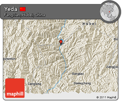 Shaded Relief 3D Map of Yeda