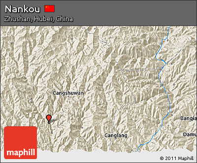 Shaded Relief 3D Map of Nankou