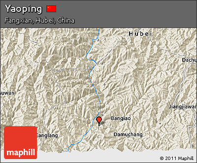 Shaded Relief 3D Map of Yaoping