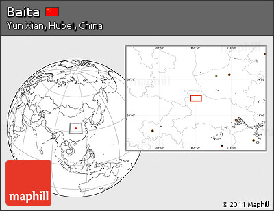 Blank Location Map of Baita