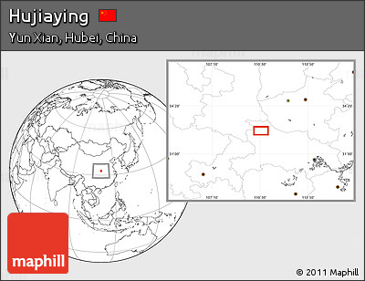 Blank Location Map of Hujiaying