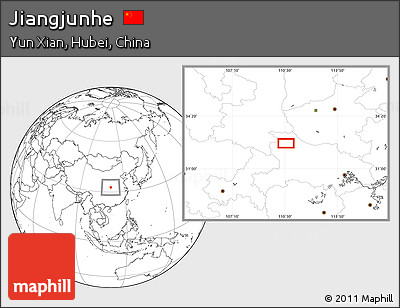 Blank Location Map of Jiangjunhe