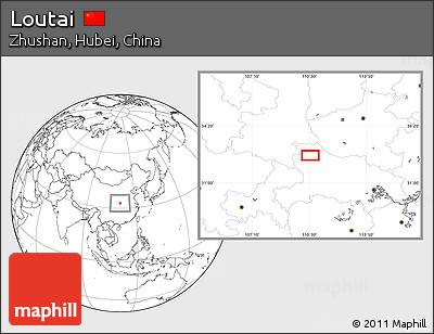 Blank Location Map of Loutai