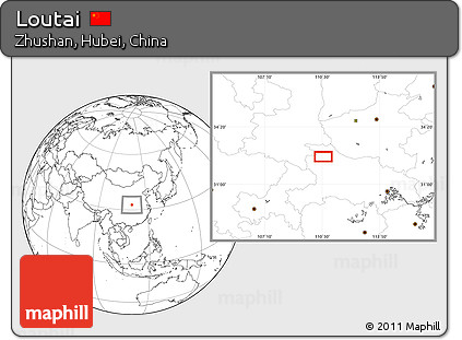 Blank Location Map of Loutai