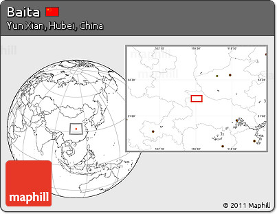 Blank Location Map of Baita