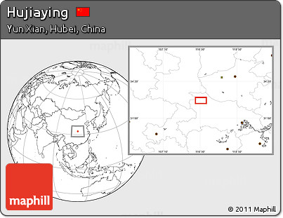 Blank Location Map of Hujiaying