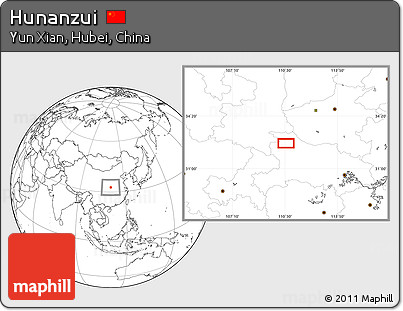 Blank Location Map of Hunanzui