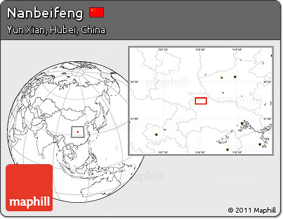 Blank Location Map of Nanbeifeng