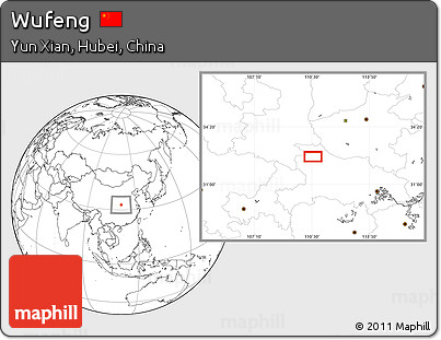 Blank Location Map of Wufeng