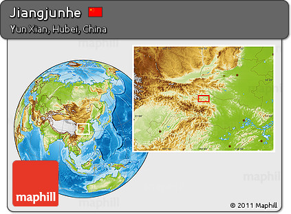 Physical Location Map of Jiangjunhe