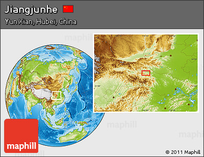 Physical Location Map of Jiangjunhe
