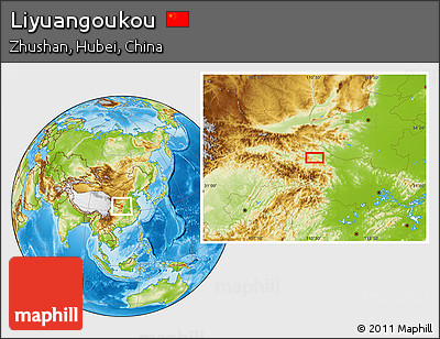 Physical Location Map of Liyuangoukou