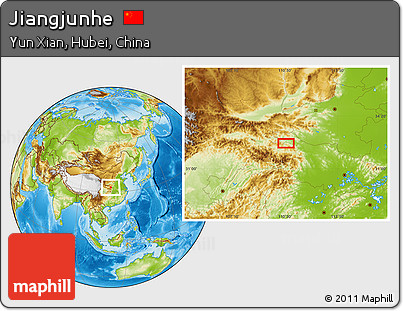 Physical Location Map of Jiangjunhe