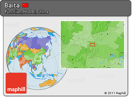 Political Location Map of Baita