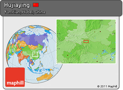 Political Location Map of Hujiaying