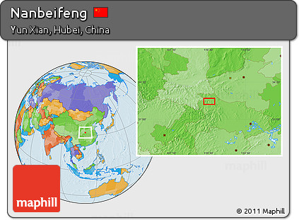 Political Location Map of Nanbeifeng