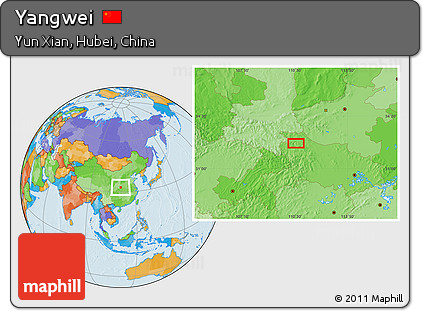 Political Location Map of Yangwei