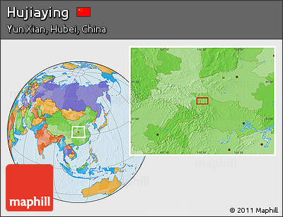 Political Location Map of Hujiaying