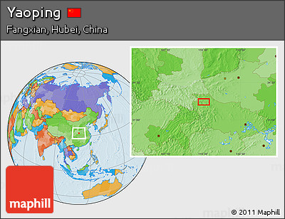 Political Location Map of Yaoping