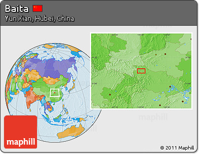 Political Location Map of Baita