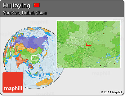 Political Location Map of Hujiaying