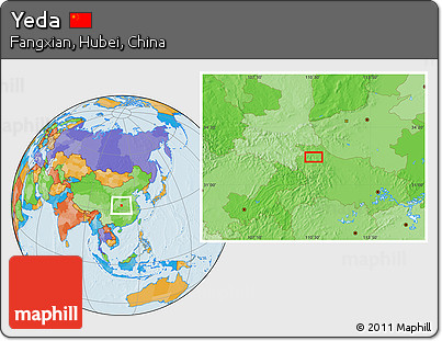 Political Location Map of Yeda