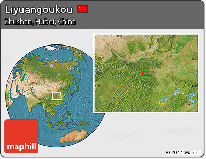 Satellite Location Map of Liyuangoukou