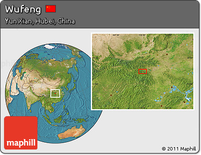Satellite Location Map of Wufeng