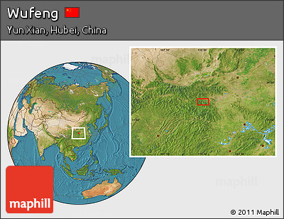 Satellite Location Map of Wufeng