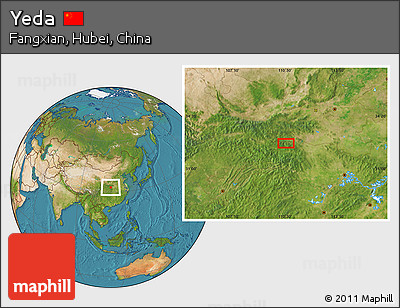 Satellite Location Map of Yeda