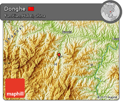 Physical Map of Donghe