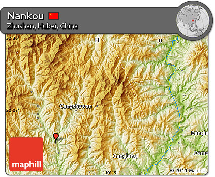 Physical Map of Nankou