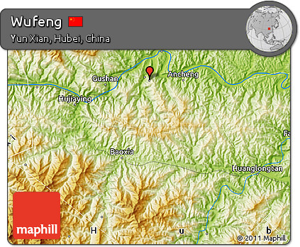 Physical Map of Wufeng