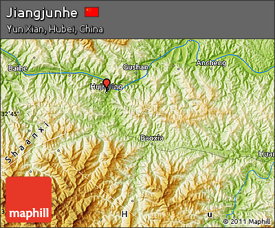 Physical Map of Jiangjunhe