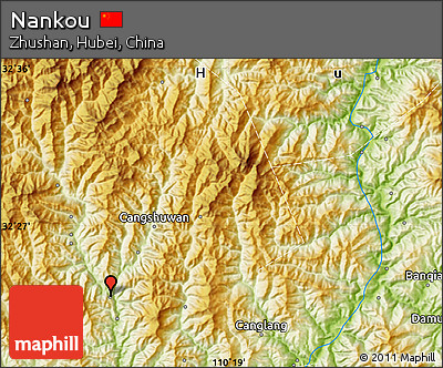 Physical Map of Nankou
