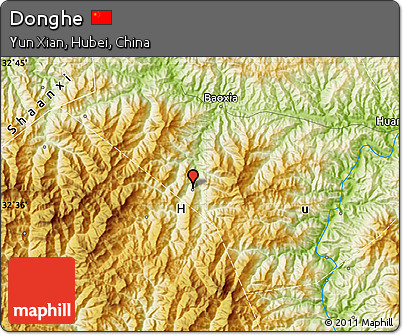 Physical Map of Donghe