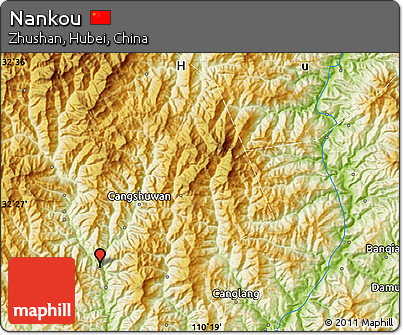 Physical Map of Nankou
