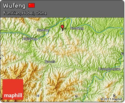 Physical Map of Wufeng