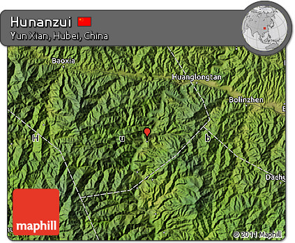 Satellite Map of Hunanzui