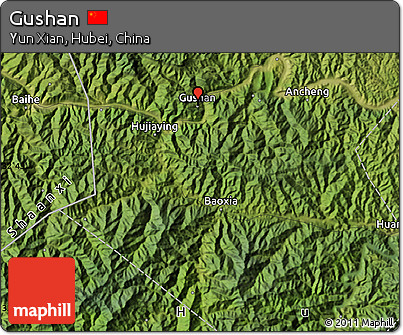 Satellite Map of Gushan