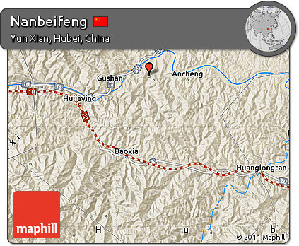 Shaded Relief Map of Nanbeifeng