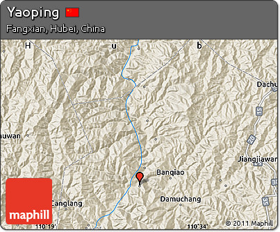 Shaded Relief Map of Yaoping