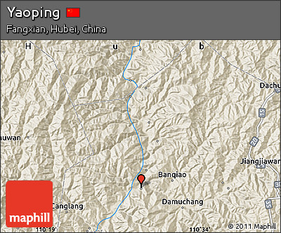 Shaded Relief Map of Yaoping