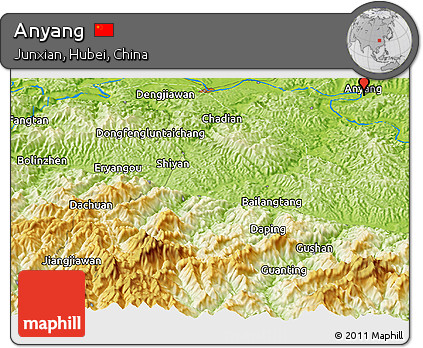 Physical Panoramic Map of Anyang