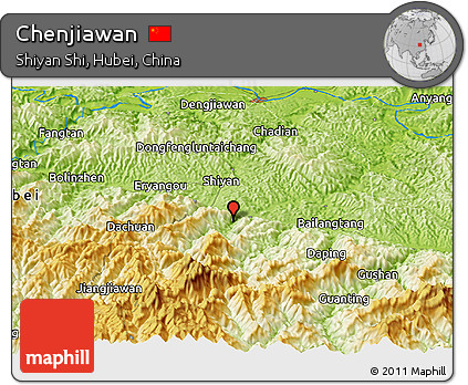 Physical Panoramic Map of Chenjiawan