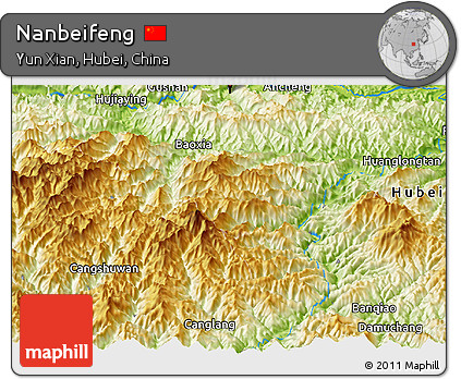 Physical Panoramic Map of Nanbeifeng
