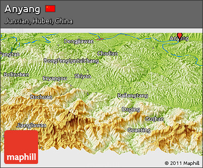 Physical Panoramic Map of Anyang