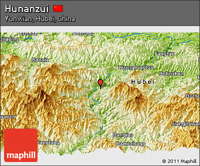 Physical Panoramic Map of Hunanzui