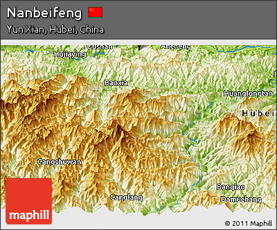 Physical Panoramic Map of Nanbeifeng